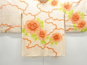 アンティーク　本総絞り雲取りに花模様絵羽織